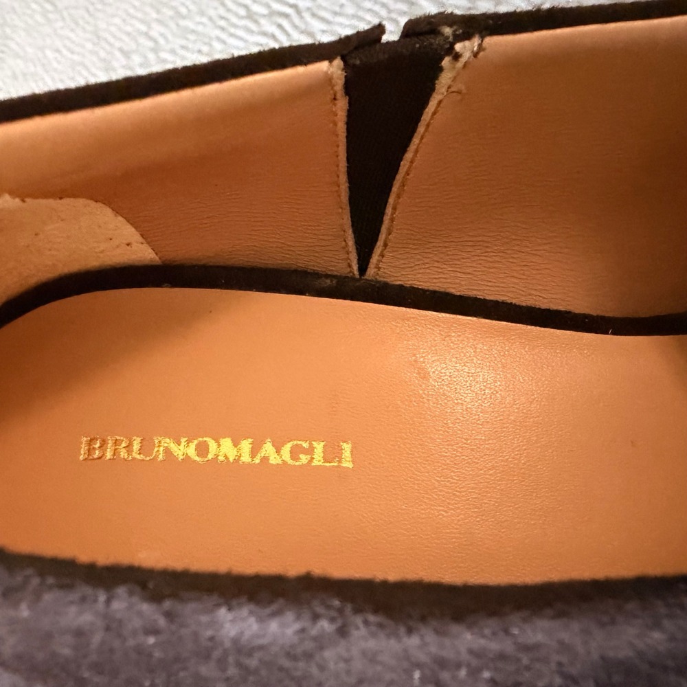 New Bruno Magli Athena‎ Dark Brown Suede Pointed Toe Pumps Heels Italy Made Sz 8 - Picture 7 of 10
